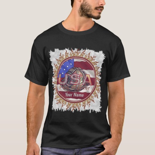 T-shirt brandweer VS-vlag (Voorkant)
