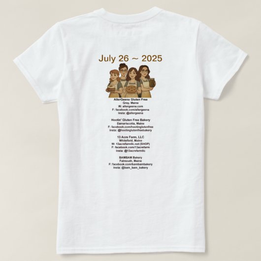 T-Shirt Bread Atisan Fair (Design achterkant)