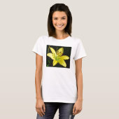 T-shirt - briljante gele lelie komt echt uit (Voorkant volledig)