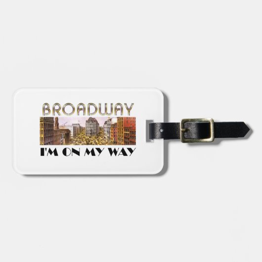 T-SHIRT Broadway Star Bagagelabel (Voorkant horizontaal)