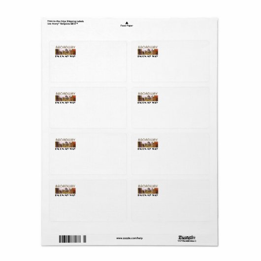 T-SHIRT Broadway Star Etiket (Full Sheet)