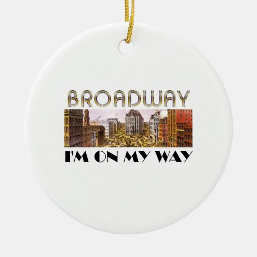 T-SHIRT Broadway Star Keramisch Ornament (Voorkant)