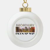 T-SHIRT Broadway Star Keramische Bal Ornament (Voorkant)