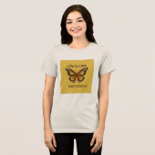 T-shirt Bruin Retro Vlinder Design (Voorkant volledig)