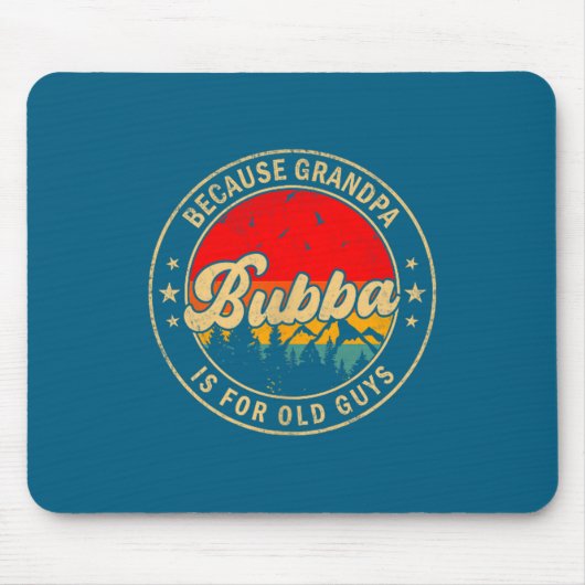 T-shirt Bubba Omdat Opa Oud Retro Muismat (Voorkant)