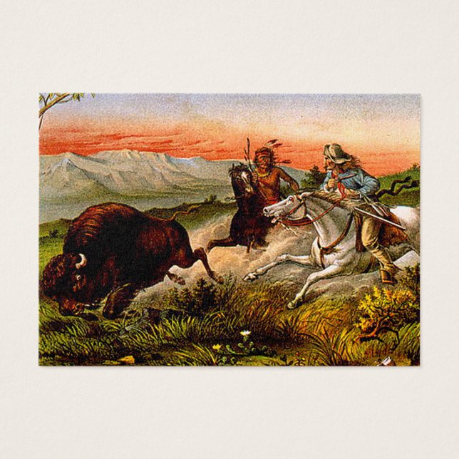T-SHIRT Buffalo Chase Visitekaartjes (Voorkant)