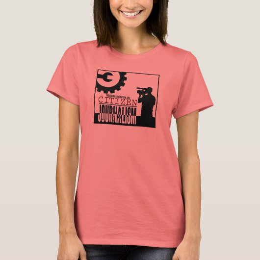 T-shirt "Burgerjournalistiek" Ringer (Voorkant)
