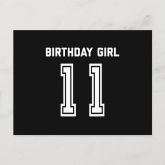 T-shirt cadeau 11e verjaardag 11 jaar oud meisje briefkaart