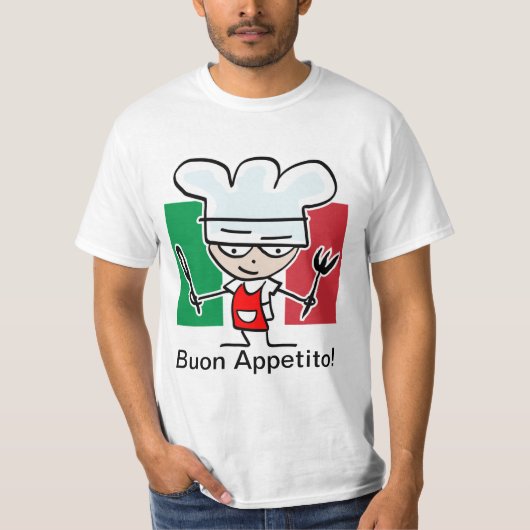 T-Shirt cadeau voor italiaanse koks (Voorkant)