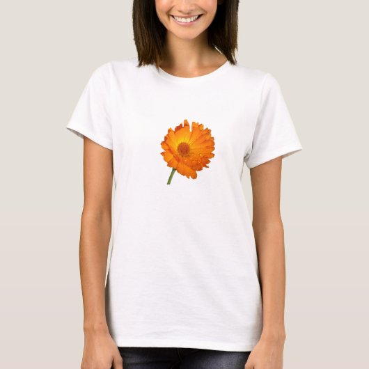 T-shirt - Calendula op korte steel (Voorkant)