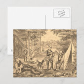 T-SHIRT Camping Old School Briefkaart (Voorkant / Achterkant)