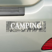 T-SHIRT Camping Old School Bumpersticker (Op auto)