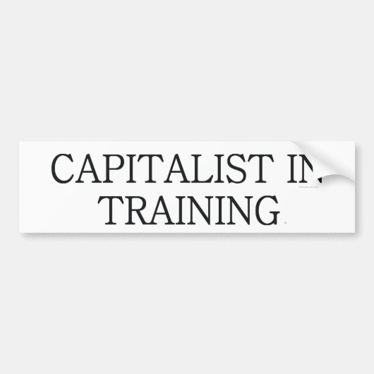 T-SHIRT Capitalist bij training Bumpersticker (Voorkant)