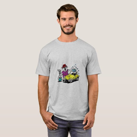 T-SHIRT - CARTOON CAR WASH (Voorkant volledig)