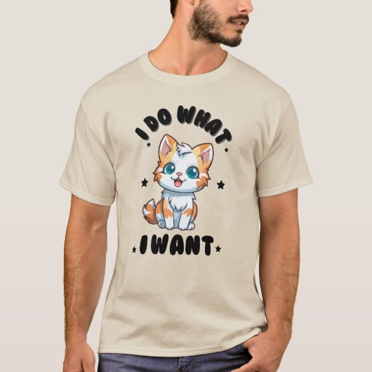 T-shirt Cat: Doe wat je wilt in een unieke stijl (Voorkant)