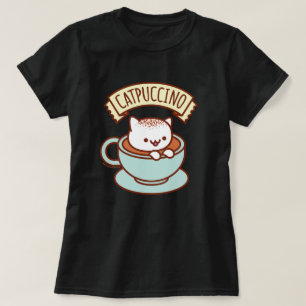 T-Shirt, "CATPUCCINO", voor dames T-shirt