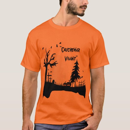 T-shirt "Cauchemar Vivant" - horrorstijl (Voorkant)