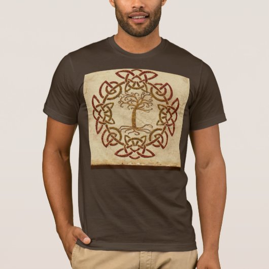 T-shirt Celtic Circle Boom Mannen Lover (Voorkant)