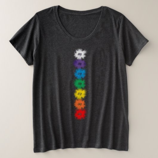 T-shirt Chakra Plus-formaat (Design voorkant)