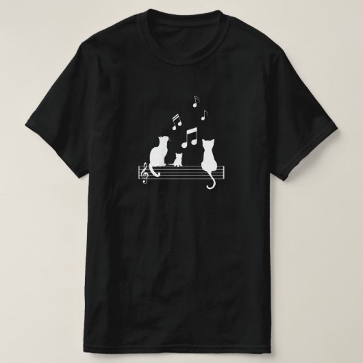 T Shirt Chat Note Music Partition humour (Design voorkant)