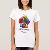 T-shirt CHEMIS-TREE rainbow 80 s tree blanco (Voorkant)
