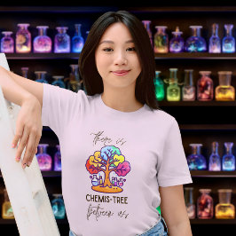 T-shirt CHEMIS-TREE rainbow vintage roze zwarte tr