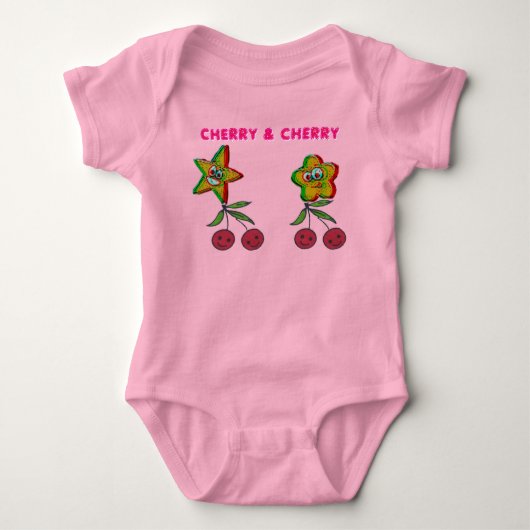 T-shirt Cherry & Cherry Baby Body (Voorkant)