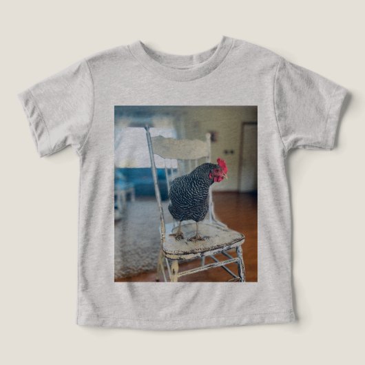 T-Shirt Chicken on a Chair (Design voorkant)