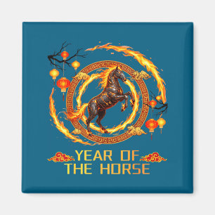 T-shirt Chinese Vuurpaard Magneet
