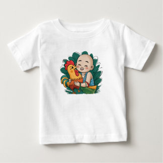 T-Shirt | Chloe Baby knuffelt de haan