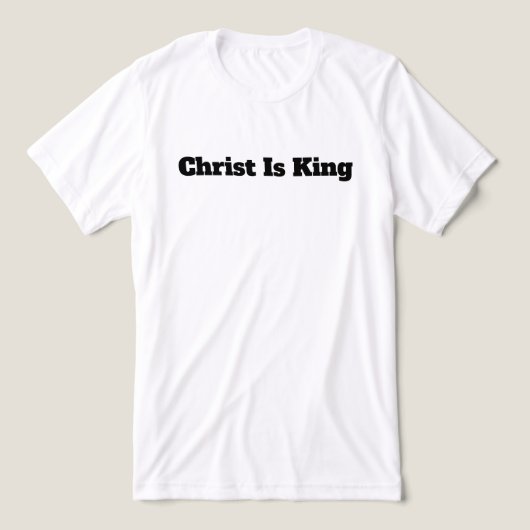 T-shirt. Christus Koning Tri-Blend Shirt (Design voorkant)