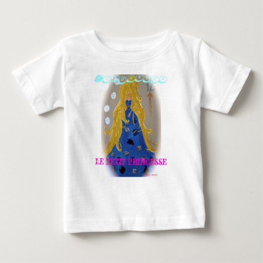 t-shirt Cinderela "Le petit princesse" infantil (Voorkant)
