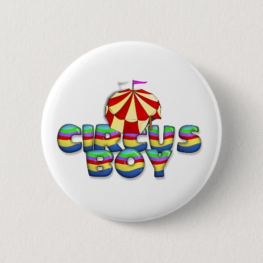 T-SHIRT Circus Boy Ronde Button 5,7 Cm (Voorkant)