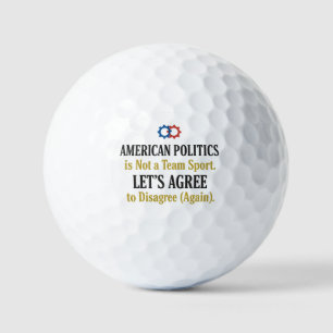 T-shirt 'Civiele discussiepolitiek is geen teamspo Golfballen