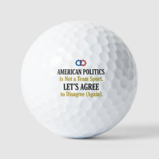T-shirt 'Civiele discussiepolitiek is geen teamspo Golfballen