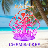 T-shirt col V CHEMIS-TREE, afgewerkte boom zon
