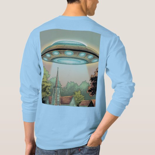 T-shirt Comic Style UFO Afbeelding (Achterkant)