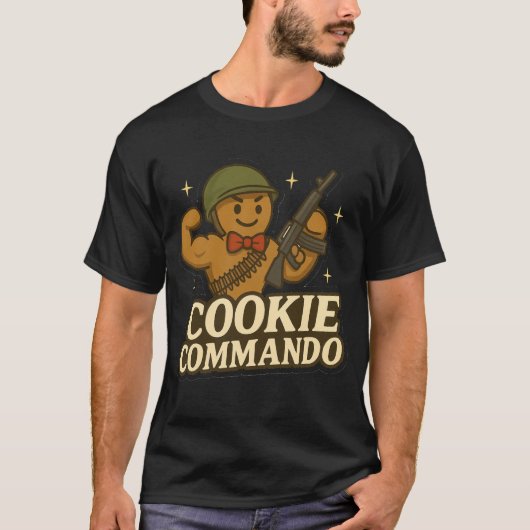 T-Shirt Cookie Commando – Bowtie Spiereditie (Voorkant)