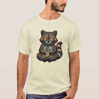 T-shirt Cool Wasbeer Drinkt Havermelk Ijs Koffie