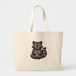 T-shirt Coole Wasbeer Drinkt Aavekappuccino IJskou Grote Tote Bag