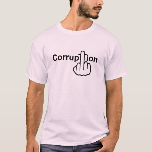 T-Shirt Corruption Sucks (Voorkant)