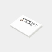 T-SHIRT Country Music Forever Post-it® Notes (Schuin)