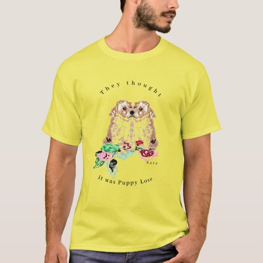 T-Shirt Couples Puppy Love (Voorkant)