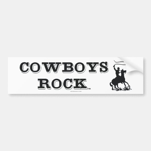 T-SHIRT Cowboys Rock Bumpersticker (Voorkant)