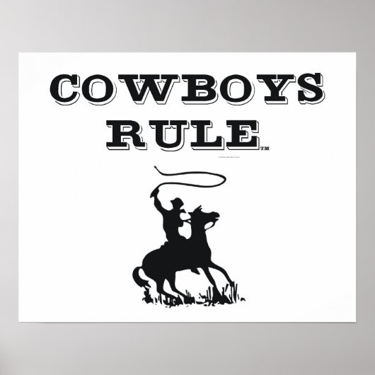 T-SHIRT Cowboys Rule Poster (Voorkant)