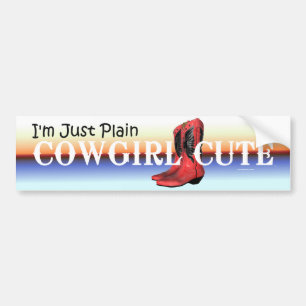 T-SHIRT Cowgirl Cute Bumpersticker
