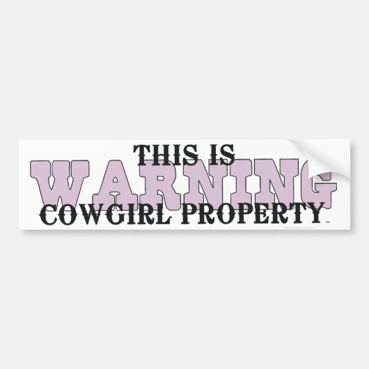 T-SHIRT Cowgirl Property Bumpersticker (Voorkant)
