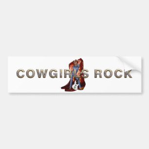 T-SHIRT Cowgirl Rock Bumpersticker