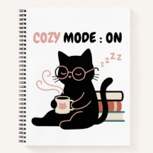 T-Shirt Cozy Mode Aan Knuffelige Zwarte Kat Koffie
