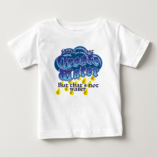 T-shirt 'Create Water Baby' (Voorkant)